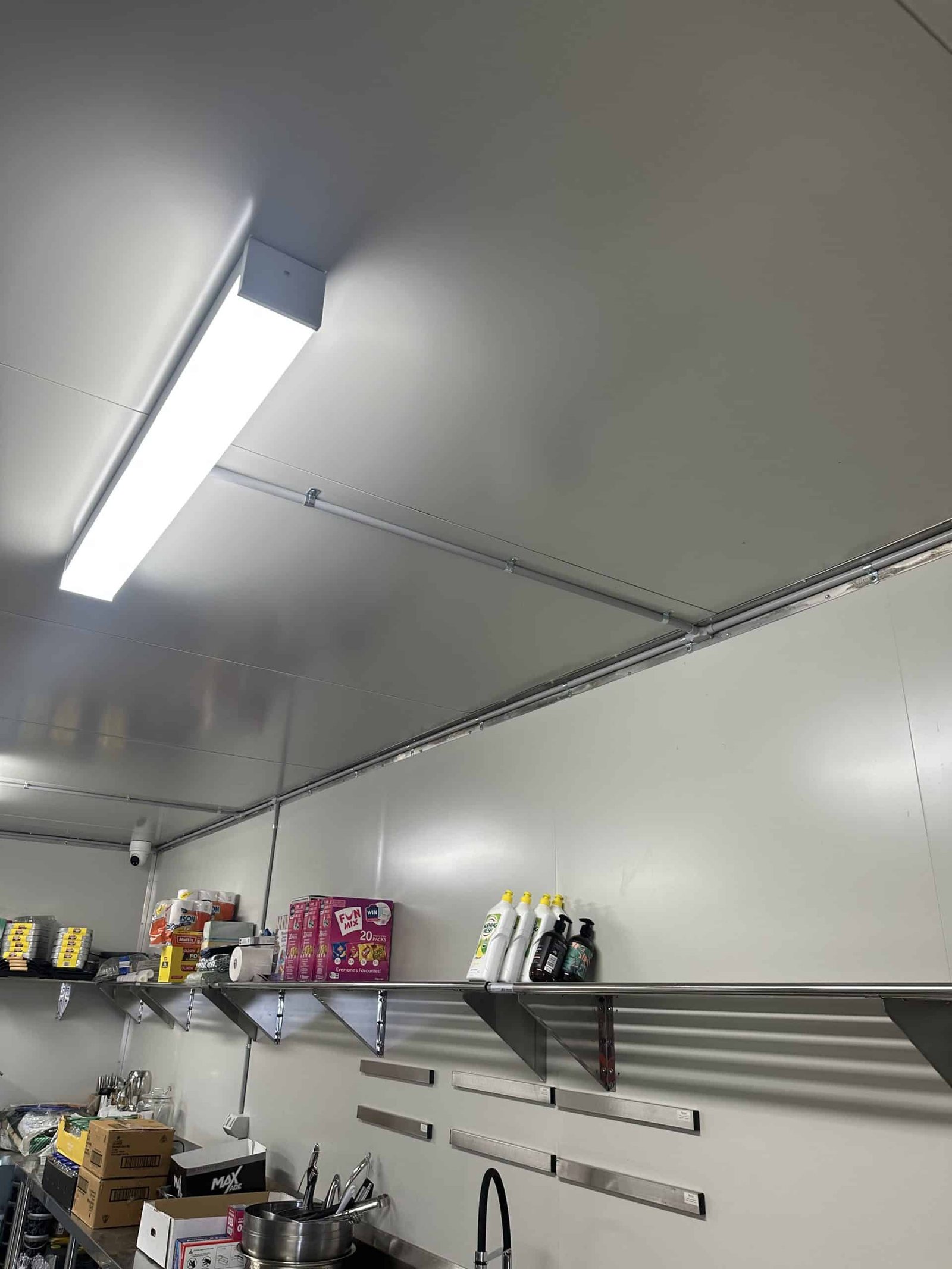 lighting installation on ceiling kitchen job 3